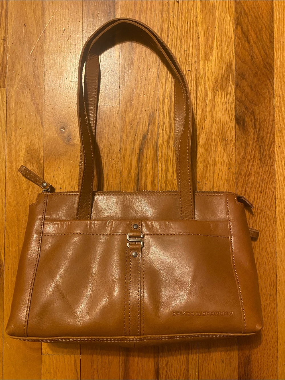 Spikes & Sparrow NWOT Shoulder Bag Caramel Tan Leather Gorgeous Lots of Space